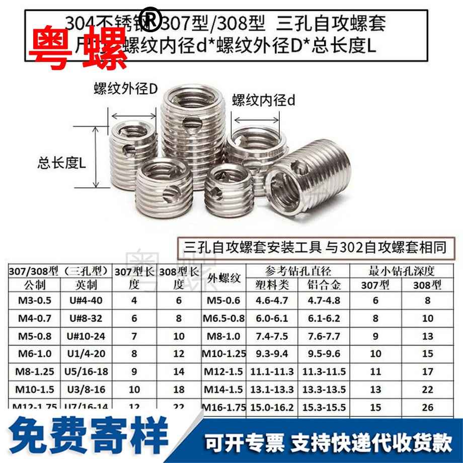 批發(fā)不銹鋼畢節(jié)自攻螺套