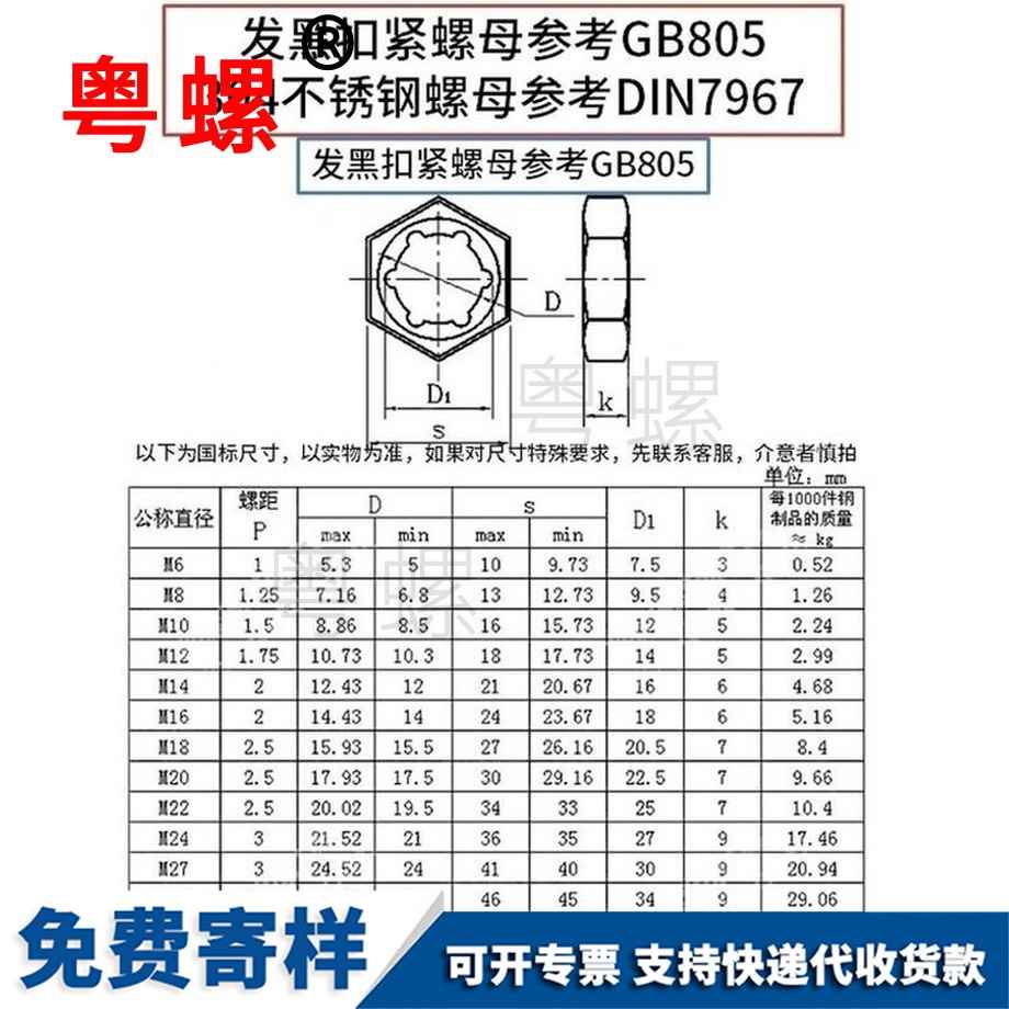 定做崇明扣緊螺母