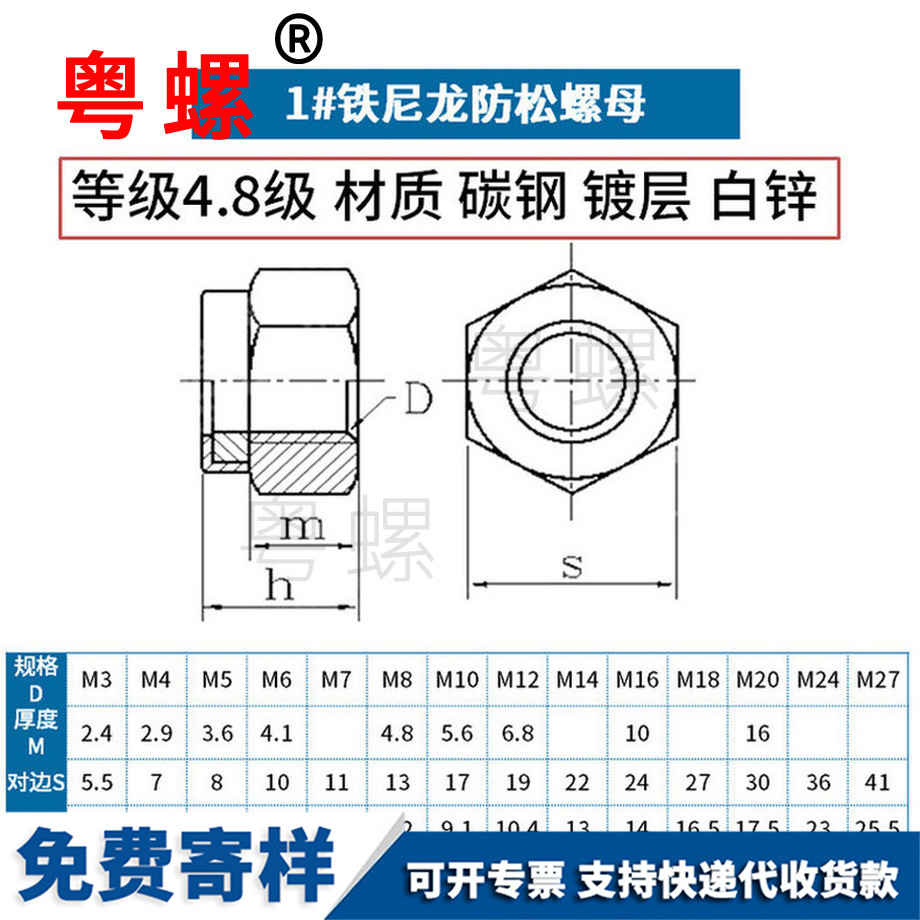 訂做鍍鋅遂寧尼龍遂寧防松螺母