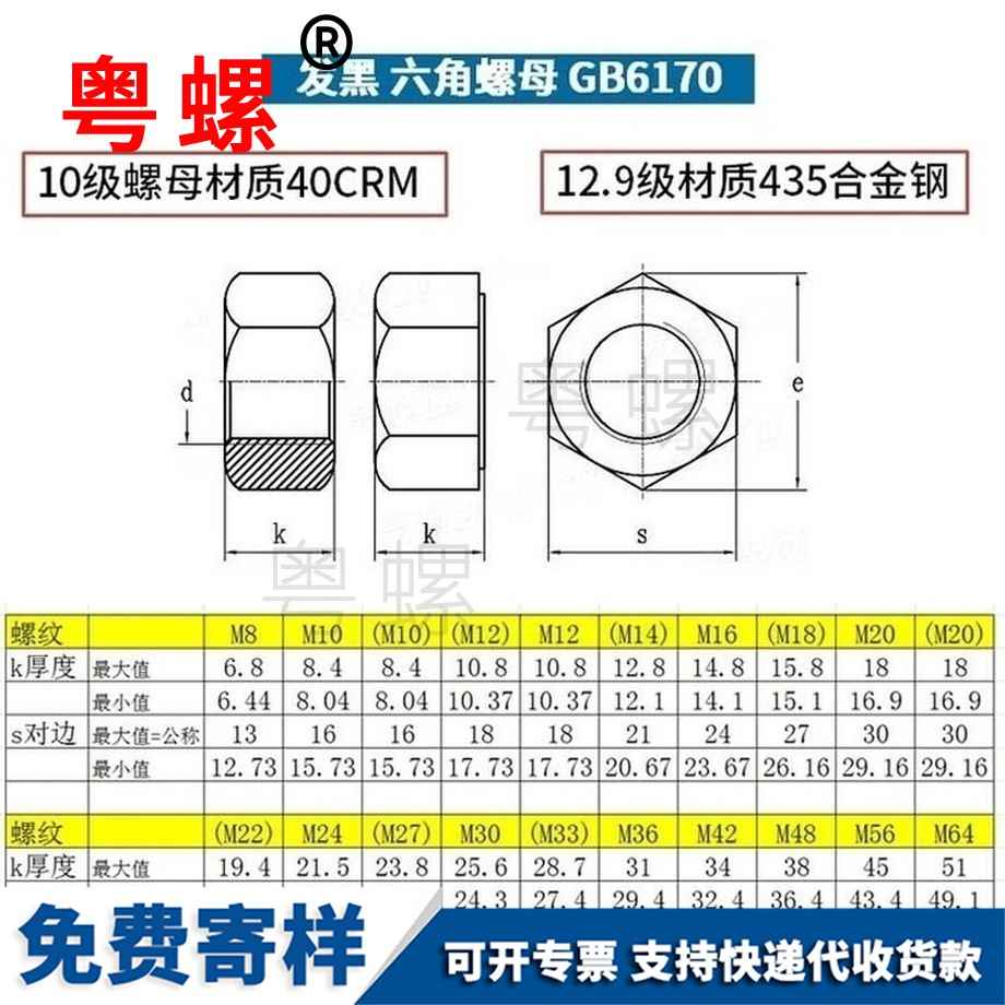 定制欽州高強度欽州六角螺母