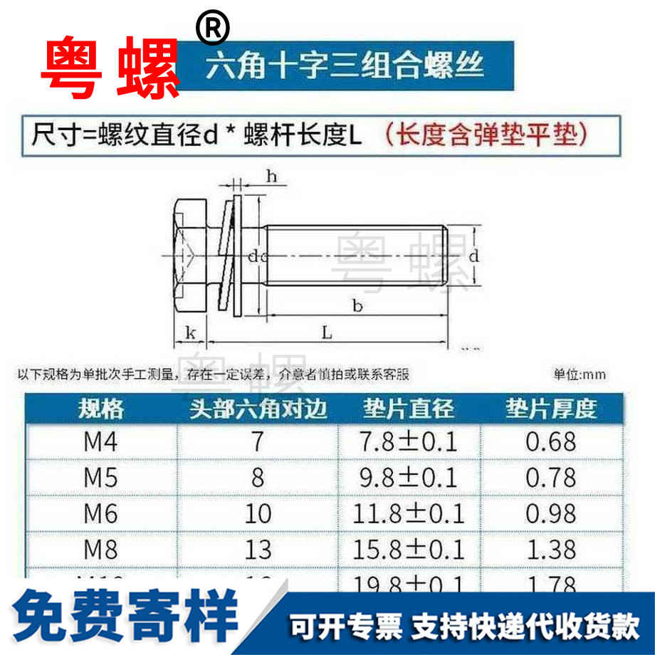 供應鐵六角三沙三組合螺絲